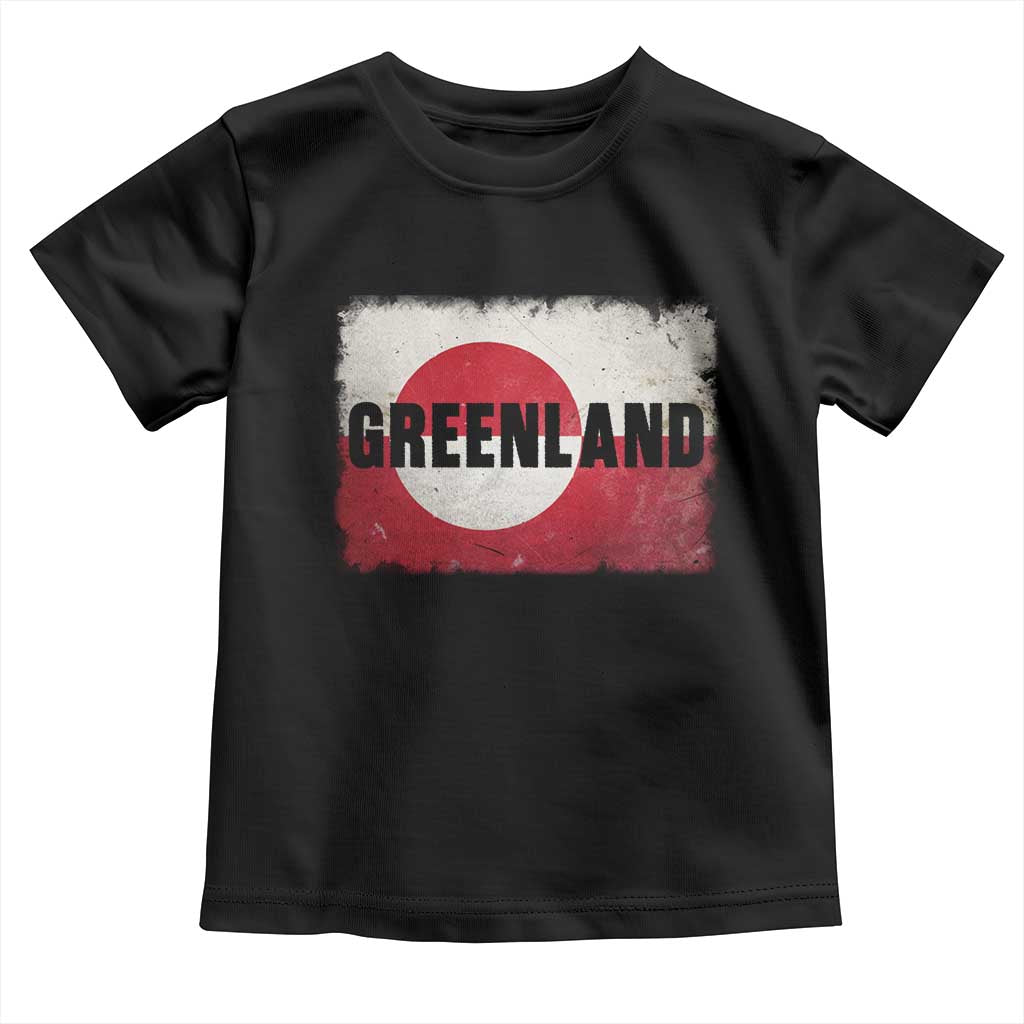 Greenland Pride Patriotic Greenlander Heritage Vintage Flag Toddler T Shirt