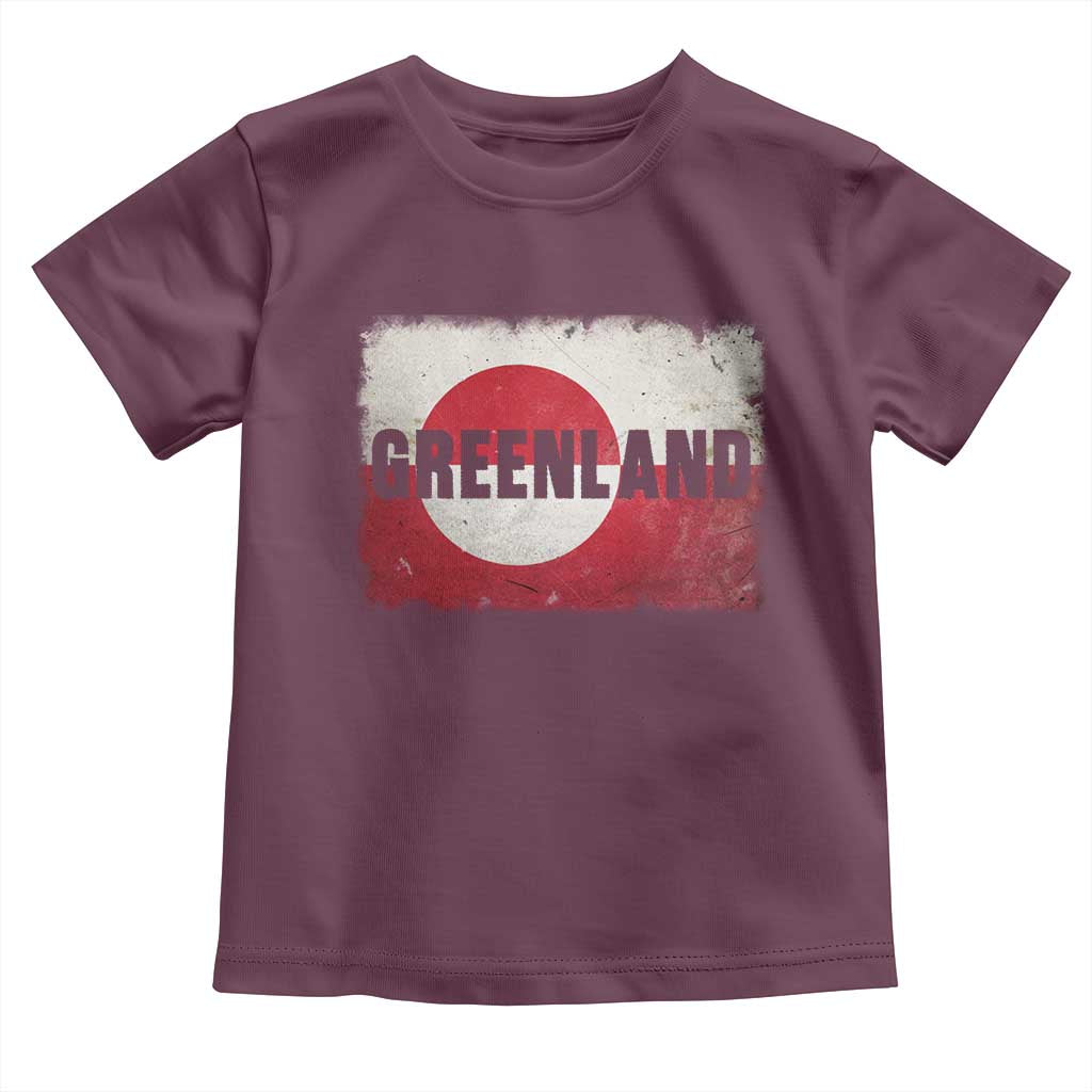 Greenland Pride Patriotic Greenlander Heritage Vintage Flag Toddler T Shirt