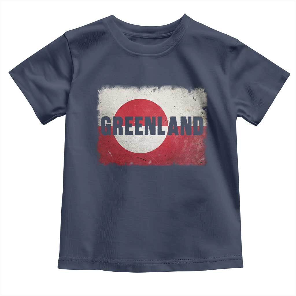 Greenland Pride Patriotic Greenlander Heritage Vintage Flag Toddler T Shirt