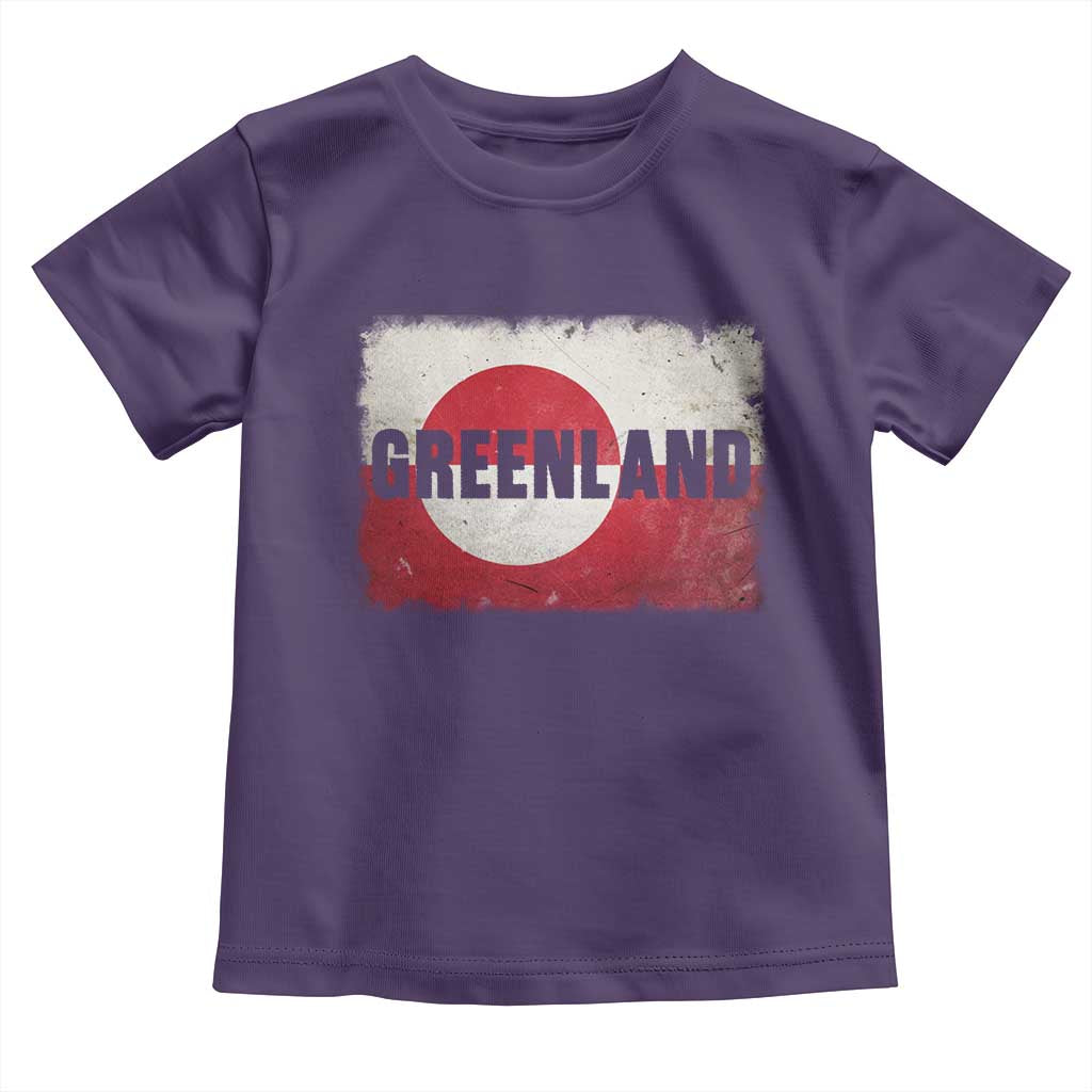 Greenland Pride Patriotic Greenlander Heritage Vintage Flag Toddler T Shirt