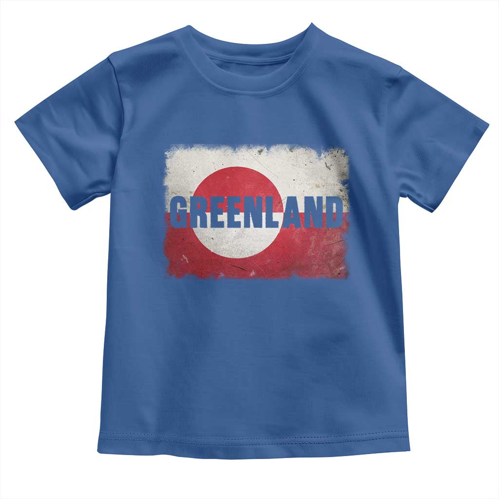 Greenland Pride Patriotic Greenlander Heritage Vintage Flag Toddler T Shirt