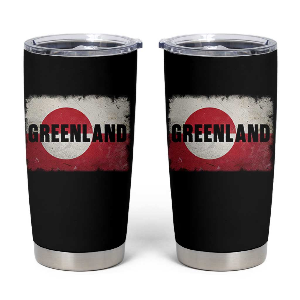 Greenland Pride Patriotic Greenlander Heritage Vintage Flag Tumbler Cup