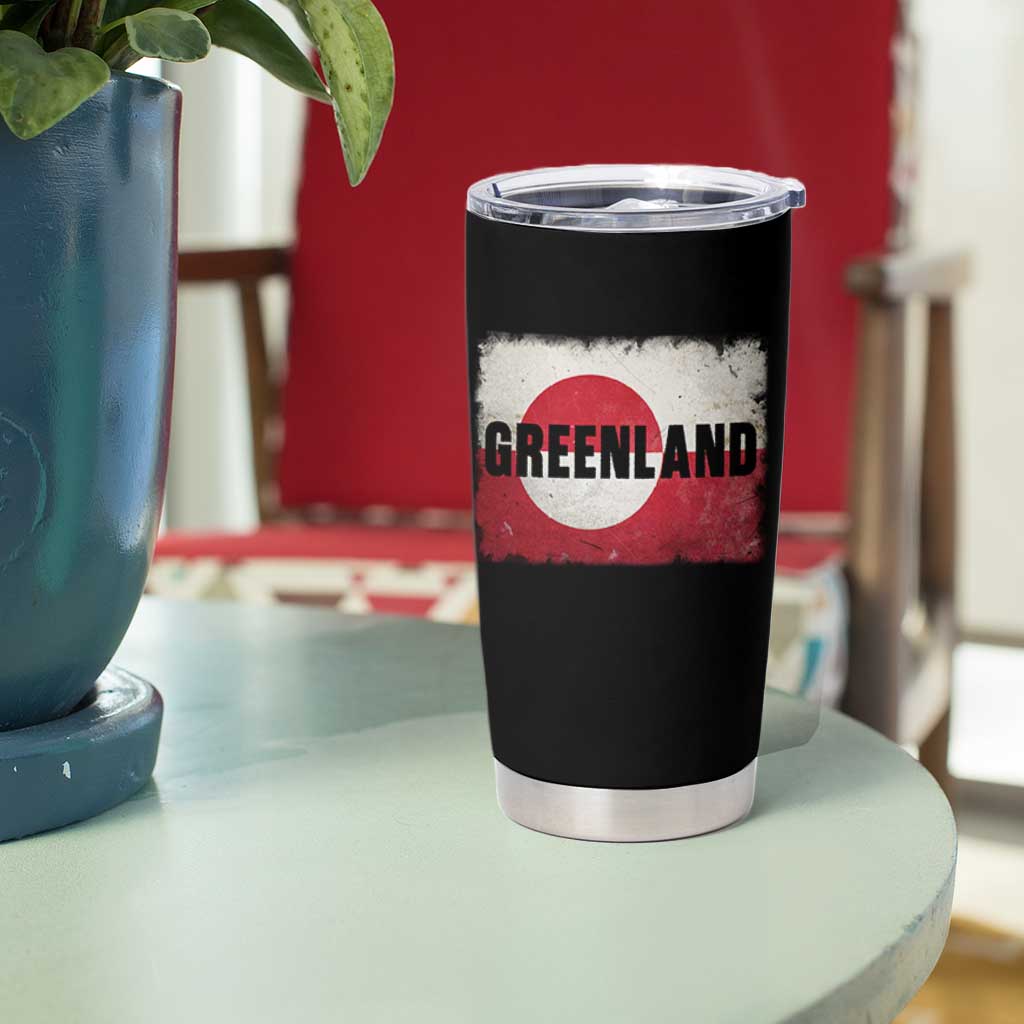 Greenland Pride Patriotic Greenlander Heritage Vintage Flag Tumbler Cup
