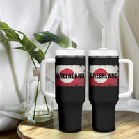 Greenland Pride Patriotic Greenlander Heritage Vintage Flag Tumbler With Handle