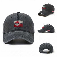 Greenland Pride Patriotic Greenlander Heritage Vintage Flag Washed Cotton Baseball Cap