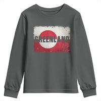 Greenland Pride Patriotic Greenlander Heritage Vintage Flag Youth Sweatshirt