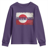 Greenland Pride Patriotic Greenlander Heritage Vintage Flag Youth Sweatshirt