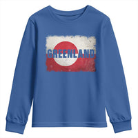 Greenland Pride Patriotic Greenlander Heritage Vintage Flag Youth Sweatshirt