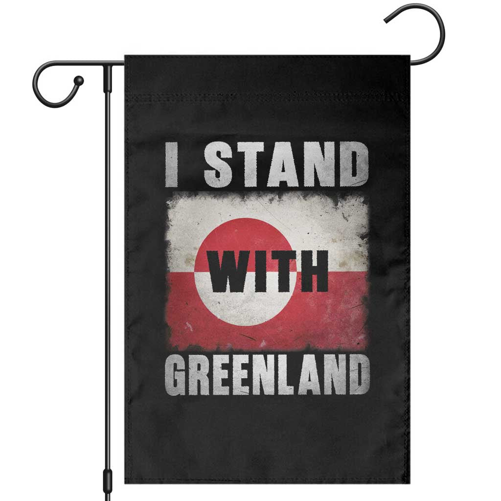 I Stand With Greenland Garden Flag Support Greenlanders Vintage Greenland Flag