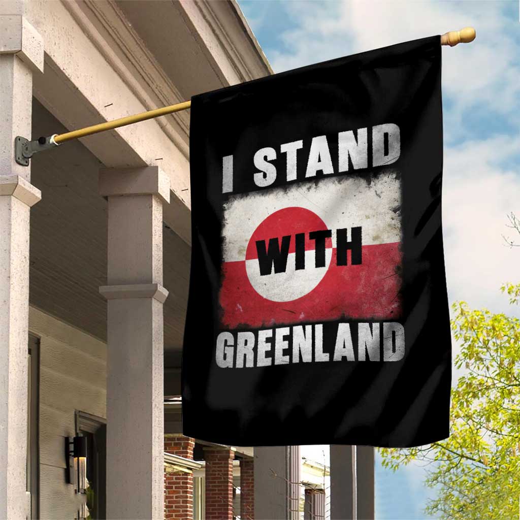 I Stand With Greenland Garden Flag Support Greenlanders Vintage Greenland Flag