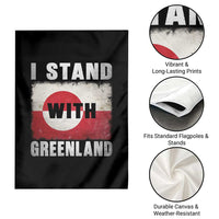 I Stand With Greenland Garden Flag Support Greenlanders Vintage Greenland Flag