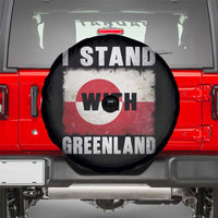 I Stand With Greenland Spare Tire Cover Support Greenlanders Vintage Greenland Flag