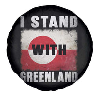 I Stand With Greenland Spare Tire Cover Support Greenlanders Vintage Greenland Flag