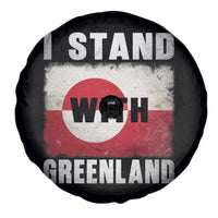 I Stand With Greenland Spare Tire Cover Support Greenlanders Vintage Greenland Flag