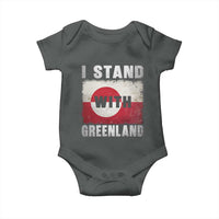 I Stand With Greenland Baby Onesie Support Greenlanders Vintage Greenland Flag