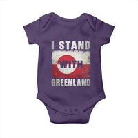 I Stand With Greenland Baby Onesie Support Greenlanders Vintage Greenland Flag
