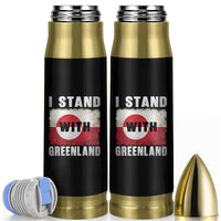 I Stand With Greenland Bullet Tumbler Support Greenlanders Vintage Greenland Flag