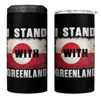 I Stand With Greenland 4 in 1 Can Cooler Tumbler Support Greenlanders Vintage Greenland Flag
