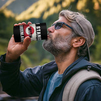 I Stand With Greenland 4 in 1 Can Cooler Tumbler Support Greenlanders Vintage Greenland Flag