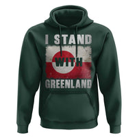 I Stand With Greenland Hoodie Support Greenlanders Vintage Greenland Flag