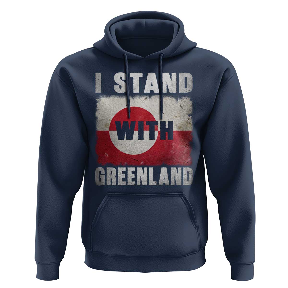 I Stand With Greenland Hoodie Support Greenlanders Vintage Greenland Flag