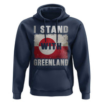 I Stand With Greenland Hoodie Support Greenlanders Vintage Greenland Flag