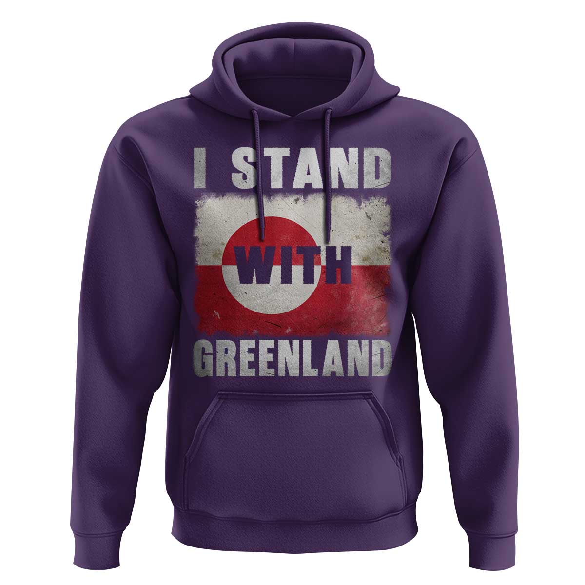 I Stand With Greenland Hoodie Support Greenlanders Vintage Greenland Flag