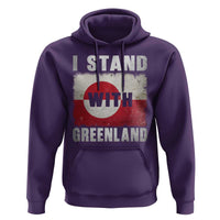 I Stand With Greenland Hoodie Support Greenlanders Vintage Greenland Flag