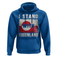 I Stand With Greenland Hoodie Support Greenlanders Vintage Greenland Flag