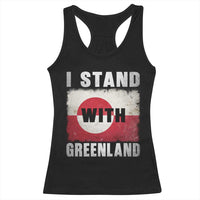 I Stand With Greenland Racerback Tank Top Support Greenlanders Vintage Greenland Flag