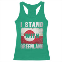 I Stand With Greenland Racerback Tank Top Support Greenlanders Vintage Greenland Flag