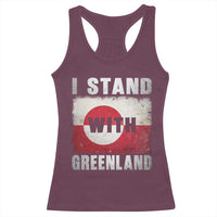 I Stand With Greenland Racerback Tank Top Support Greenlanders Vintage Greenland Flag
