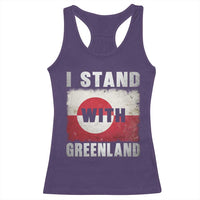 I Stand With Greenland Racerback Tank Top Support Greenlanders Vintage Greenland Flag