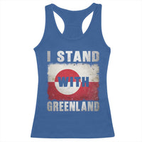 I Stand With Greenland Racerback Tank Top Support Greenlanders Vintage Greenland Flag