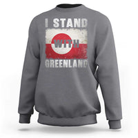 I Stand With Greenland Sweatshirt Support Greenlanders Vintage Greenland Flag
