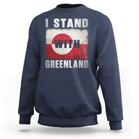 I Stand With Greenland Sweatshirt Support Greenlanders Vintage Greenland Flag