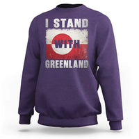 I Stand With Greenland Sweatshirt Support Greenlanders Vintage Greenland Flag