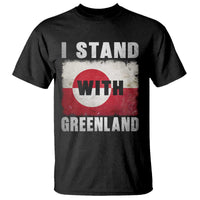 I Stand With Greenland T Shirt Support Greenlanders Vintage Greenland Flag