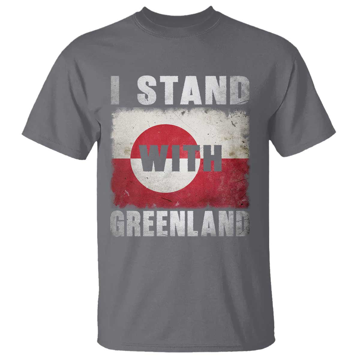 I Stand With Greenland T Shirt Support Greenlanders Vintage Greenland Flag