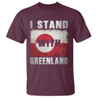 I Stand With Greenland T Shirt Support Greenlanders Vintage Greenland Flag
