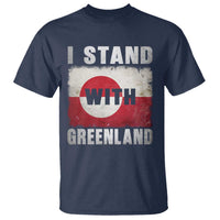 I Stand With Greenland T Shirt Support Greenlanders Vintage Greenland Flag