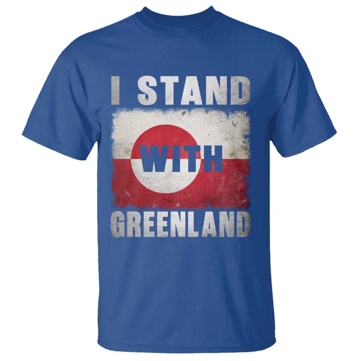 I Stand With Greenland T Shirt Support Greenlanders Vintage Greenland Flag