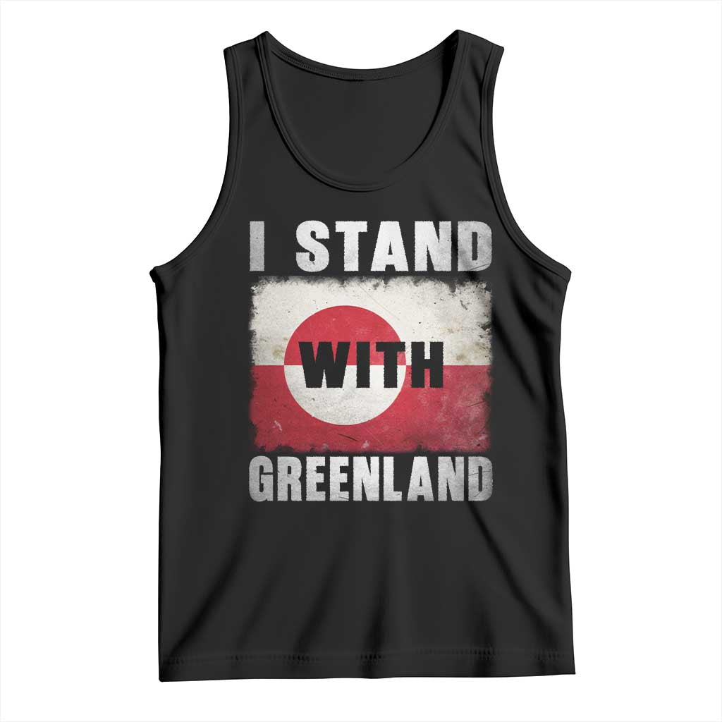 I Stand With Greenland Tank Top Support Greenlanders Vintage Greenland Flag
