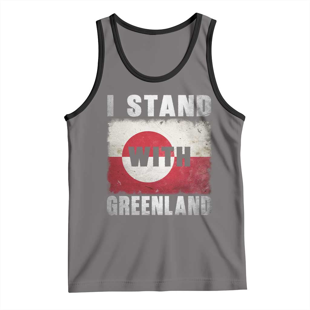 I Stand With Greenland Tank Top Support Greenlanders Vintage Greenland Flag