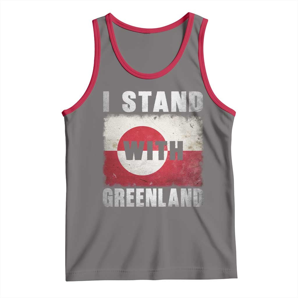 I Stand With Greenland Tank Top Support Greenlanders Vintage Greenland Flag