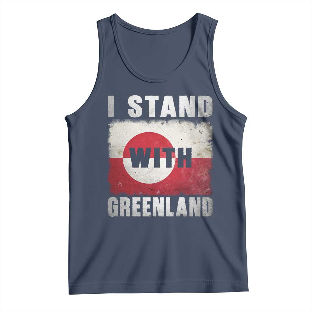 I Stand With Greenland Tank Top Support Greenlanders Vintage Greenland Flag