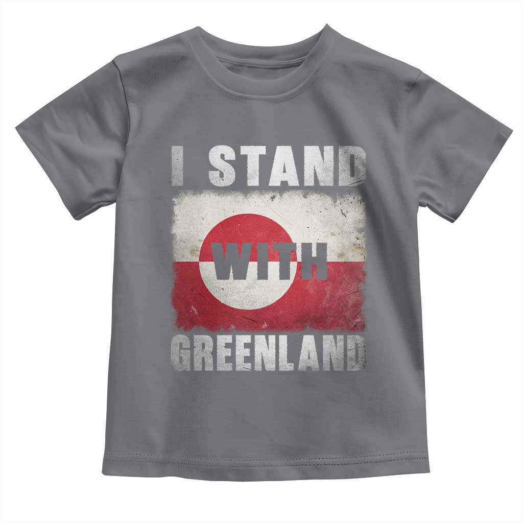 I Stand With Greenland Toddler T Shirt Support Greenlanders Vintage Greenland Flag