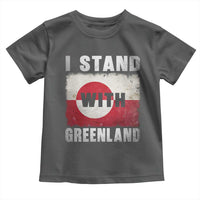 I Stand With Greenland Toddler T Shirt Support Greenlanders Vintage Greenland Flag