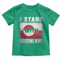 I Stand With Greenland Toddler T Shirt Support Greenlanders Vintage Greenland Flag