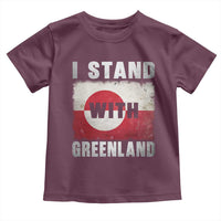 I Stand With Greenland Toddler T Shirt Support Greenlanders Vintage Greenland Flag